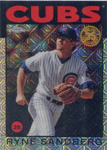 Topps Series Two Baseball 2021 Chrome Silver Card 86TC-77 Ryne Sandberg