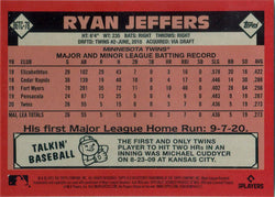 Topps Series Two Baseball 2021 Chrome Silver Card 86TC-78 Ryan Jeffers