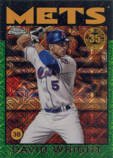 Topps Series Two Baseball 2021 Chrome Silver Green Parallel Card 86TC-82 Wright