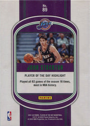 Panini Player of the Day 2021-22 Cracked Ice Parallel Card 89 J. Stockton 04/25