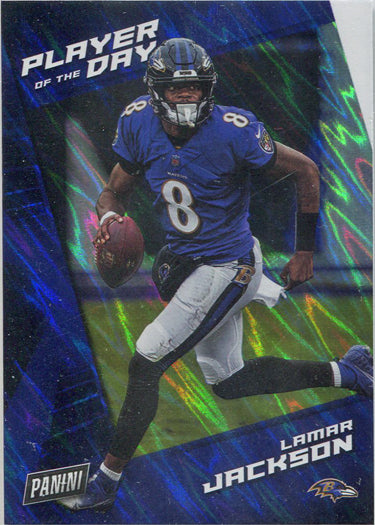 Panini Player Of The Day Football 2021 Silver Parallel Card 8 Lamar Jackson