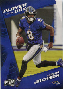 Panini Player Of The Day Football 2021 Base Card 8 Lamar Jackson