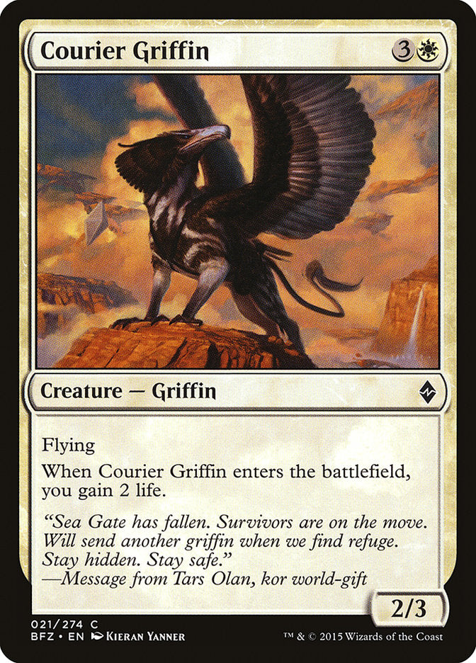 Courier Griffin [Battle for Zendikar]