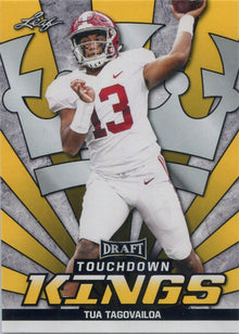 Leaf Draft Football 2020 Touchdown Kings Gold Card 90 Tua Tagovailoa