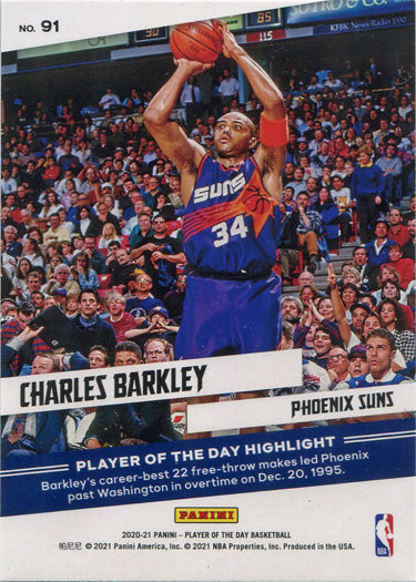 Panini Player of the Day 2020-21 Base Card 91 Charles Barkley