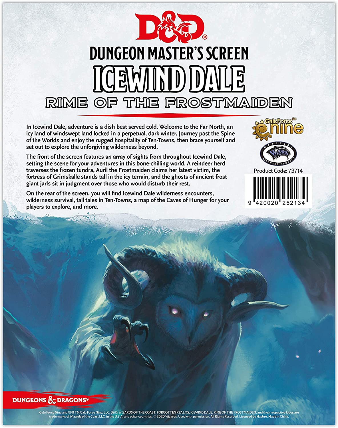 Icewind Dale: Rime of the Frostmaiden DM Screen