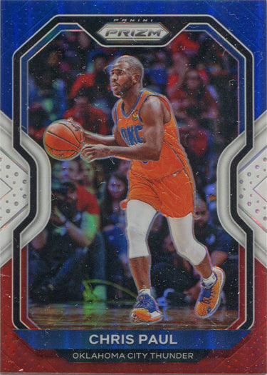 Panini Prizm Basketball 2020-21 Red White Blue Parallel Card 93 Chris Paul