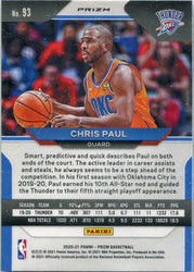 Panini Prizm Basketball 2020-21 Red White Blue Parallel Card 93 Chris Paul