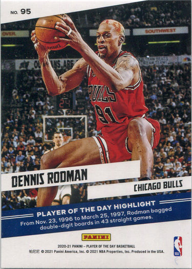 Panini Player of the Day 2020-21 Base Card 95 Dennis Rodman