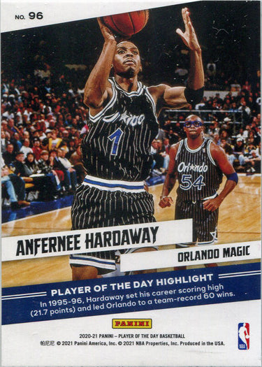 Panini Player of the Day 2020-21 Rainbow Parallel Base Card 96 Anfernee Hardaway