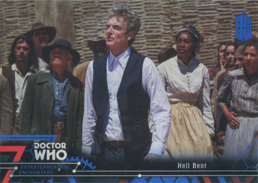 Doctor Who Extraterrestrial Encounters Blue Parallel Chase Card 99 #48/99