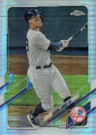 Topps Chrome Baseball 2021 Prism Refractor Parallel Card 99 Aaron Judge