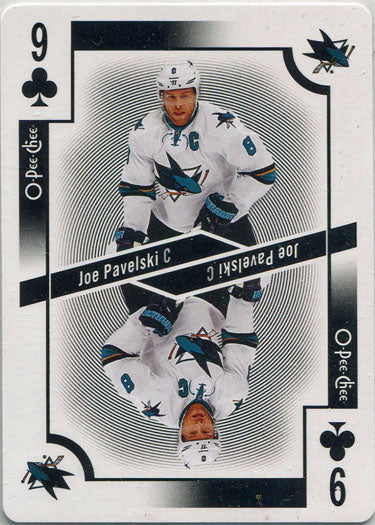 O-Pee-Chee Hockey 2017-18 Playing Card 9C Joe Pavelski