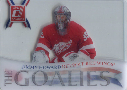 Panini Donruss Hockey 2010-11 Goalies Acetate Insert Card 9 Jimmy Howard