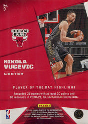 Panini Player of the Day 2021-22 Lava Parallel Base Card 9 Nikola Vucevic /199