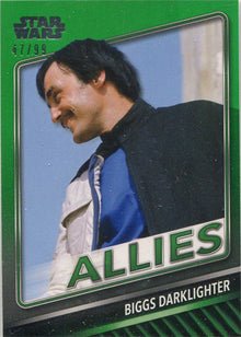 Star Wars Skywalker Saga Allies Green Parallel Card A-9 Biggs Darklighter 47/99