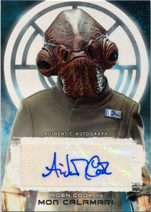 Star Wars Last Jedi A-AC Autograph Card Aiden Cook as Mon Calamari