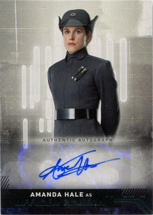 Star Wars Rise Skywalker Autograph Card A-AH Amanda Hale as Kandia
