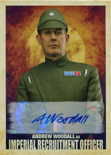 Solo Star Wars Story Autograph Card A-AW Andrew Woodall as Recruitment Officer