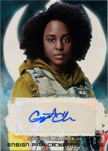 Star Wars Last Jedi A-CC Autograph Card Crystal Clarke as En. Pamich Nerro Goode