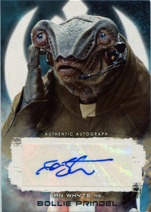 Star Wars Last Jedi A-IW Autograph Card Ian White as Bollie Prindel