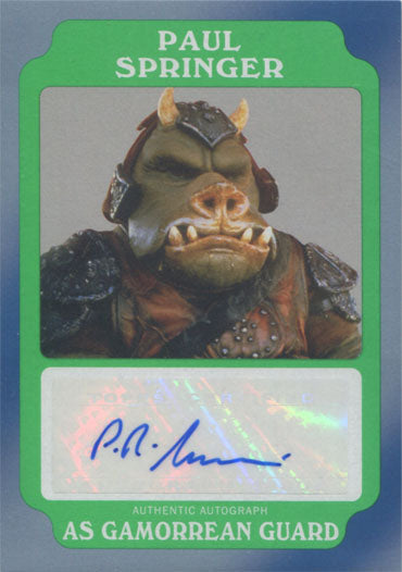 Star Wars Rogue One Mission Briefing Autograph Card A-PS Paul Springer