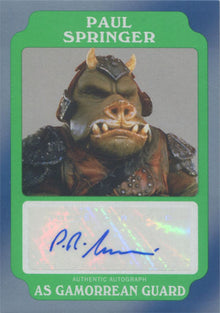 Star Wars Rogue One Mission Briefing Autograph Card A-PS Paul Springer