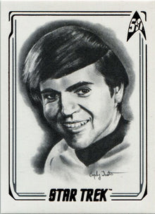 Star Trek 50th Anniversary ArtiFEX Emily Tester Chase Card A07 Ensign Chekov