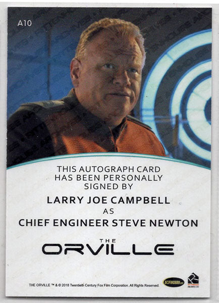 Orville Archives Autograph Card A10 Larry Joe Campbell as Chief Engineer Steve Newton (Full Bleed)