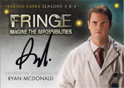 Fringe Seasons Three & Four Autograph Card A10 Ryan McDonald as Brandon Fayette