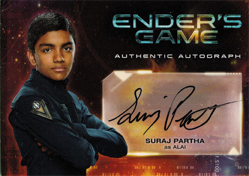 Enders Game Movie Autograph Card A10 Suraj Partha as Alai