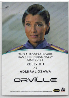 Orville Archives Autograph Card A11 Kelly Hu as Admiral Ozawa (Full Bleed)