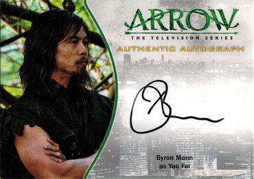 Arrow Season One Autograph Card A13 Byron Mann as Yao Fei