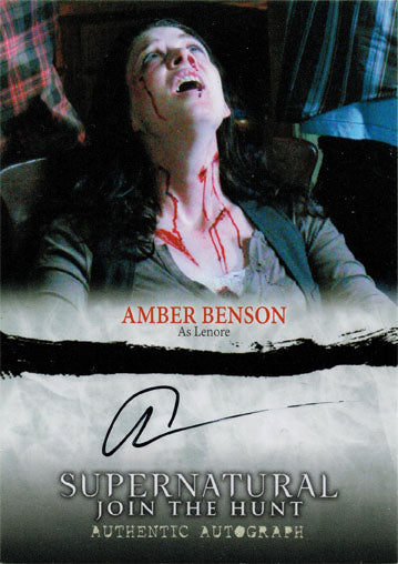 Supernatural Seasons One to Three Autograph Card A14 Amber Benson As Lenore