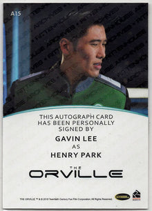 Orville Archives Autograph Card A15 Gavin Lee as Henry Park (Full Bleed)