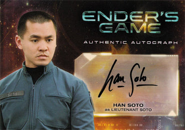 Enders Game Movie Autograph Card A15 Han Soto as Lieutenant Soto