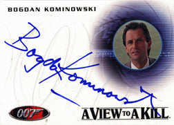 James Bond Mission Logs A164 Bogdan Kominowski as Klotkoff Autograph Card