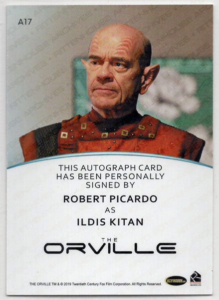 Orville Archives Autograph Card A17 Robert Picardo as Ildis Kitan (Full Bleed)