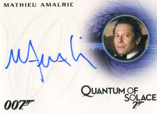 James Bond Archives 2015 Autograph Card A273 Mathieu Amalric as Dominic Greene