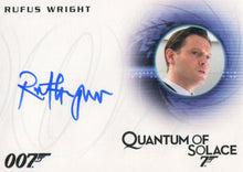 James Bond Archives 2015 Autograph Card A277 Rufus Wright as Treasury Agent