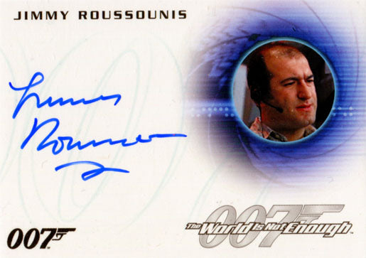 James Bond 007 Classics Autograph Card A287 Jimmy Roussounis Pipeline Technician