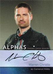 Alphas Season One A2 Autograph Card Warren Christie as Cameron Hicks