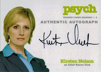 Psych Seasons 1 to 4 Autograph Card A3 Kirsten Nelson as Chief Karen Vick
