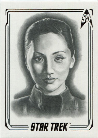 Star Trek 50th Anniversary ArtiFEX Emily Tester Chase Card A49 Ensign Sato