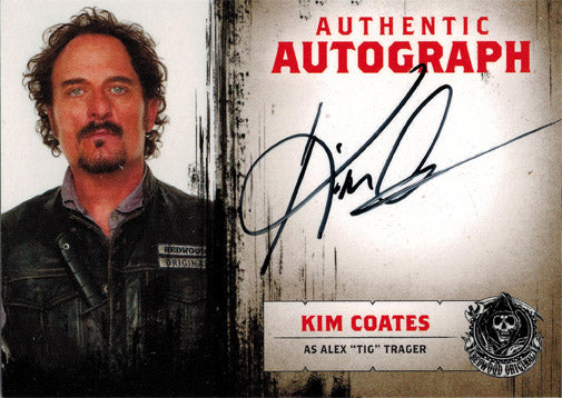 Sons of Anarchy Seasons 1 to 3 A4 Autograph Card Kim Coates as Alex Tig Trager