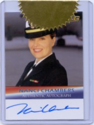 JAG Premiere Edition A4 Nanci Chambers Autograph Case Topper Card
