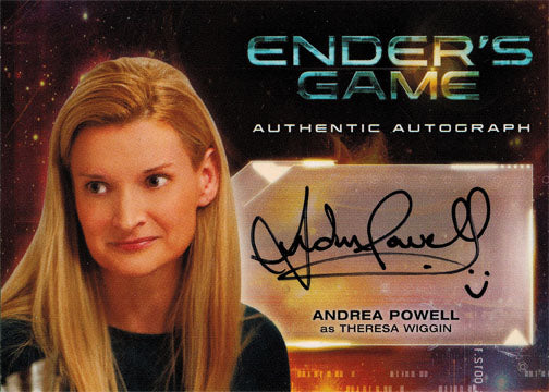 Enders Game Movie Autograph Card A7 Andrea Powell as Theresa Wiggin