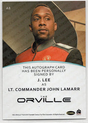Orville Archives Autograph Card A8 J. Lee as Lt. Cmdr. John Lamarr (Full Bleed)