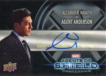 Marvel Agents of SHIELD Compendium Autograph Card AA-AW Alexander Wraith