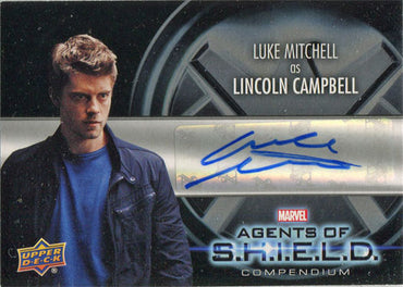 Marvel Agents of SHIELD Compendium Autograph Card AA-LM Luke Mitchell as Lincoln